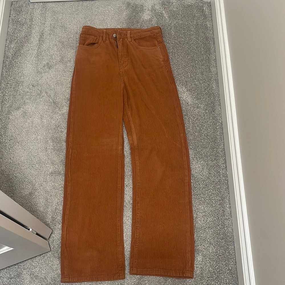Brown High Rise Corduroy Pants